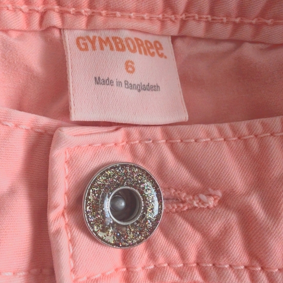 Gymboree Girls Cotton Coral Shorts Size 6 - Picture 9 of 9